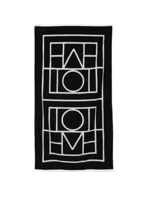 TOTEME geometric-pattern beach towel Black 243WSW0007FB0256326