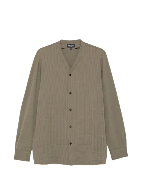 Emporio Armani button-up V-neck shirt Green EM005464AF22051