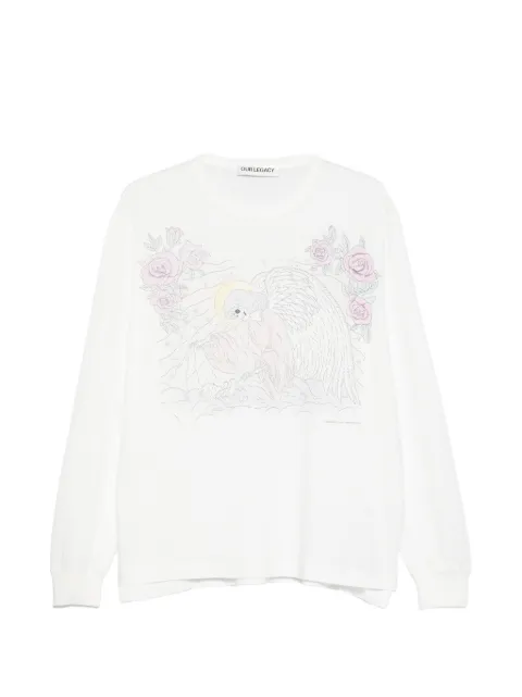 OUR LEGACY Cruise long-sleeve printed T-shirt White M2266CFP