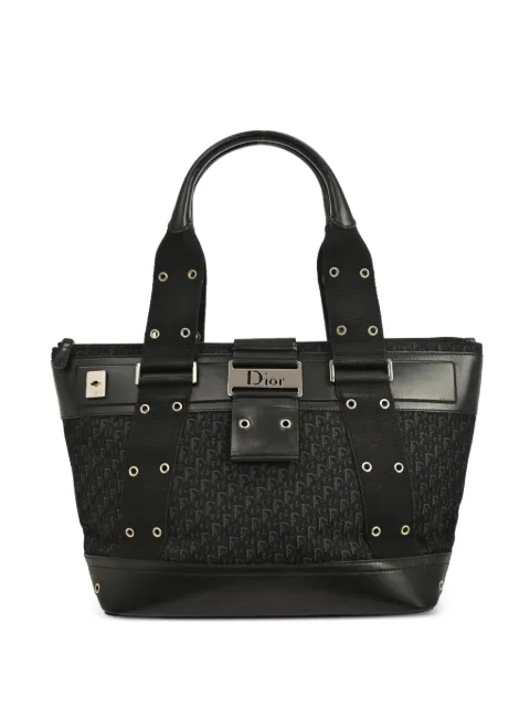 Christian Dior Pre-Owned 2002 rivet canvas tote bag Black 155451