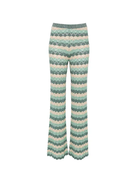 DIXIE chevron-knit trousers Green P566A020A