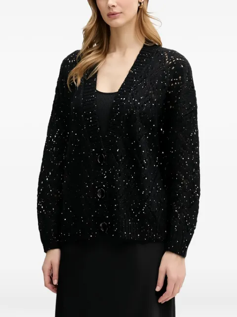 Benetton button-down embellished cardigan Black 1LPRD605A