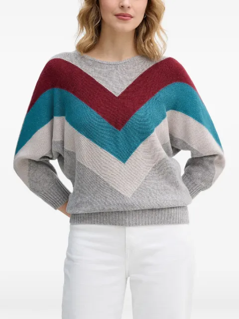 Benetton chevron-knit sweater Grey 1VUDE10EP