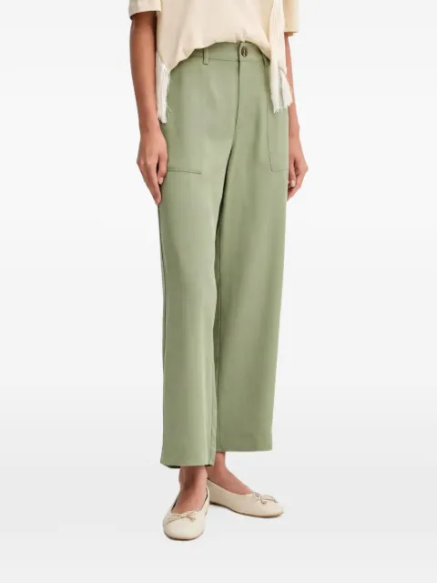 Benetton button straight trousers Green 4NPHDF09D