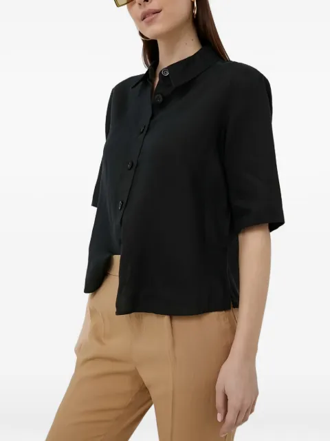 Benetton buttoned short-sleeved shirt Black 5BML5QB75
