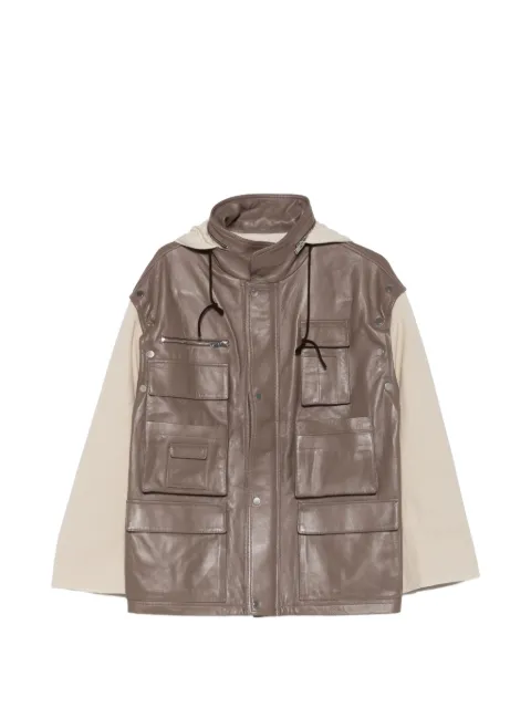 Niccolo Paqualetti Carico pocket hooded jacket Brown NP09J065