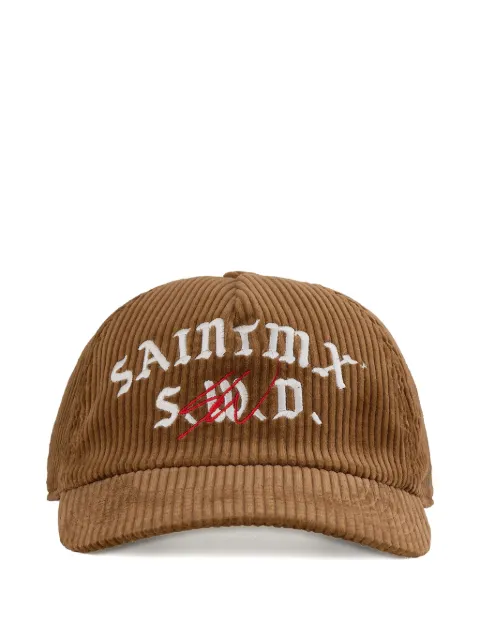 SAINT MXXXXXX x Sean Wotherspoon corduroy embroidered cap Brown SMMK80000C13