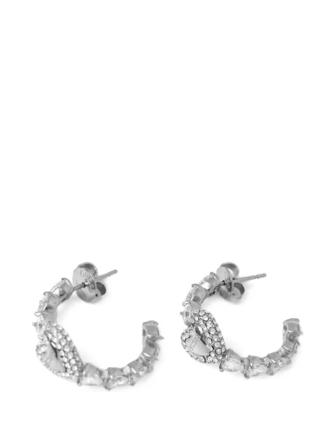 GUESS USA Beloved crystal-embellished heart earrings Silver JUBE06004JW
