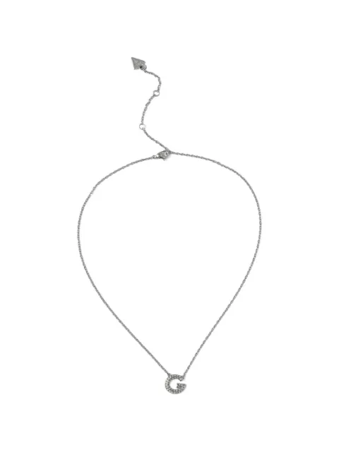 GUESS USA logo-embellished pendant necklace Silver JUBN05441JW