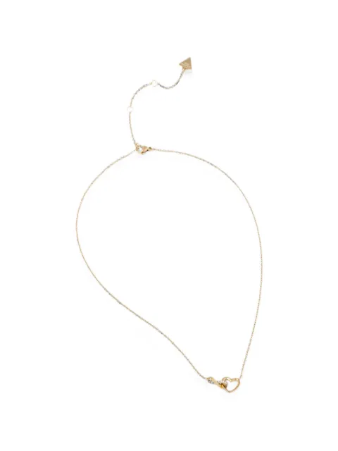 GUESS USA crystal-embellished heart-pendant necklace Gold JUBN05530JW