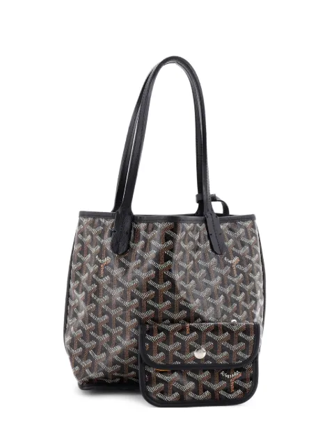 Goyard Pre-Owned Anjou Reversible Tote Coated Canvas Mini satchel Black UQKQLU8RCSYSP1XY