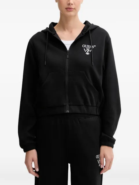 GUESS USA zip up hoodie Black V5RQ20KC3D2