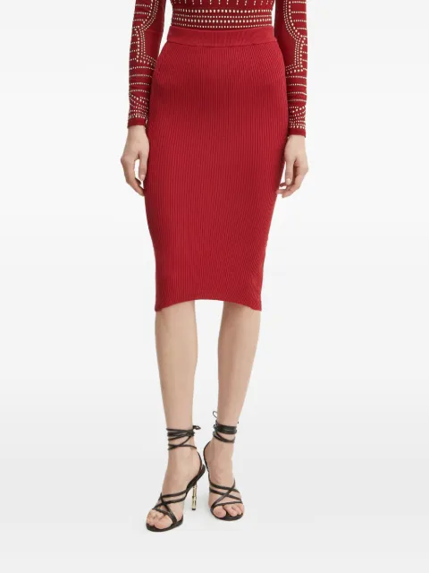 GUESS USA Katelyn ribbed-knit pencil skirt Red W5RD15Z2V62