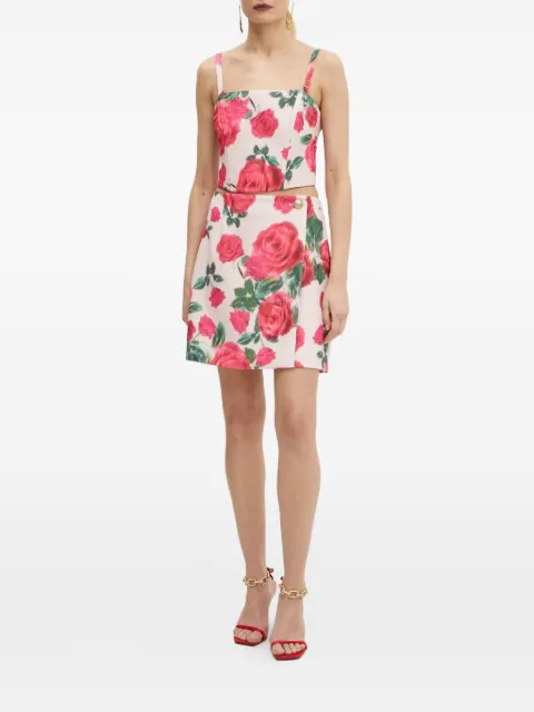 GUESS USA Raissa floral-pattern mini skirt Pink W5RD68WGLO2