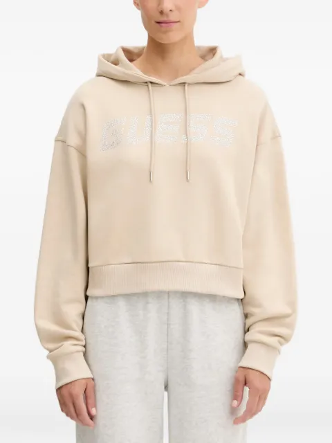 GUESS USA Primula logo-detail cotton hoodie Neutrals V5GQ09KCRP0
