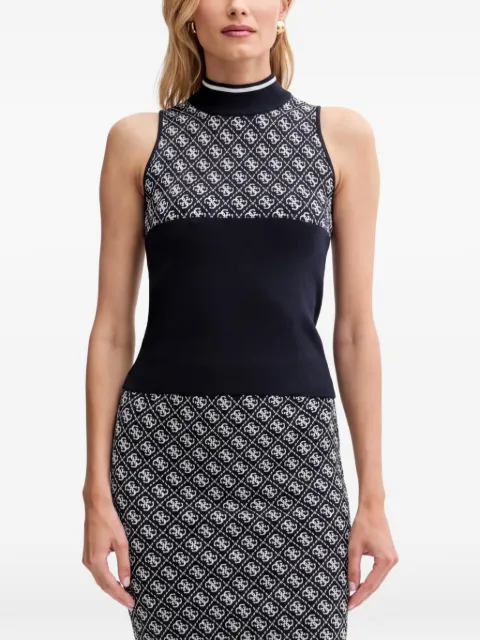 GUESS USA logo patterned top Blue W3YR26Z37K0