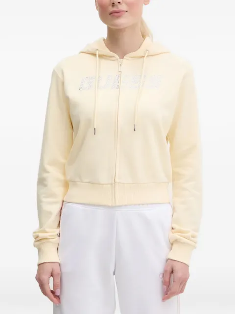 GUESS USA Primula zip-up cotton hoodie Yellow V5GQ10KCRP0