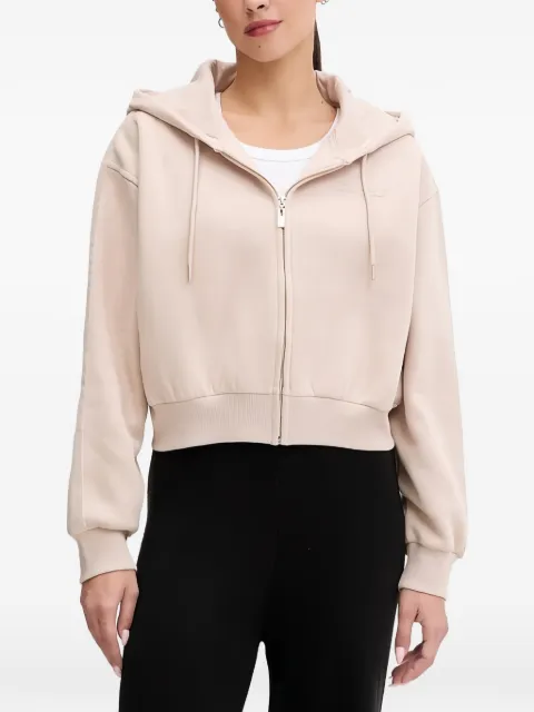 GUESS USA logo zip-up hoodie Neutrals V5BQ11KB681