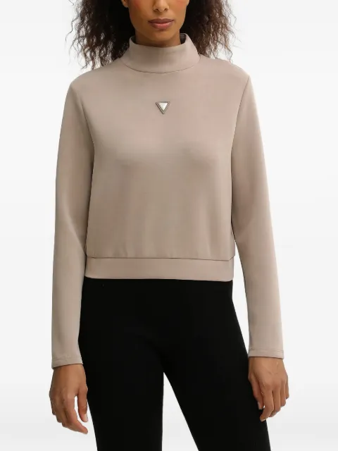 GUESS USA triangle appliqué top Neutrals V4YQ05KCAY2