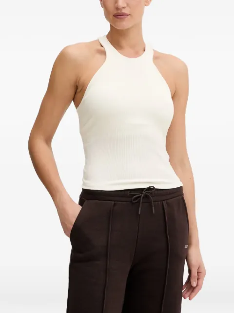 GUESS USA Nat ribbed racerback tank top White V6RP09KD932