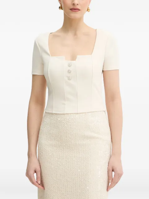GUESS USA button-detail top Neutrals W6RP08KCBO2