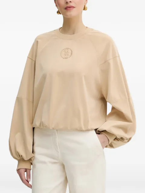 GUESS USA logo-embellished round-neck sweatshirt Neutrals W6RQ13KD332