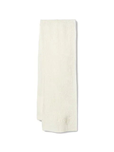 GUESS USA Lexie logo-embroidered ribbed scarf Neutrals W5BZ19Z3580