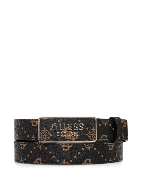 GUESS USA Carrie monogram logo-plaque belt Brown BW9335P6130