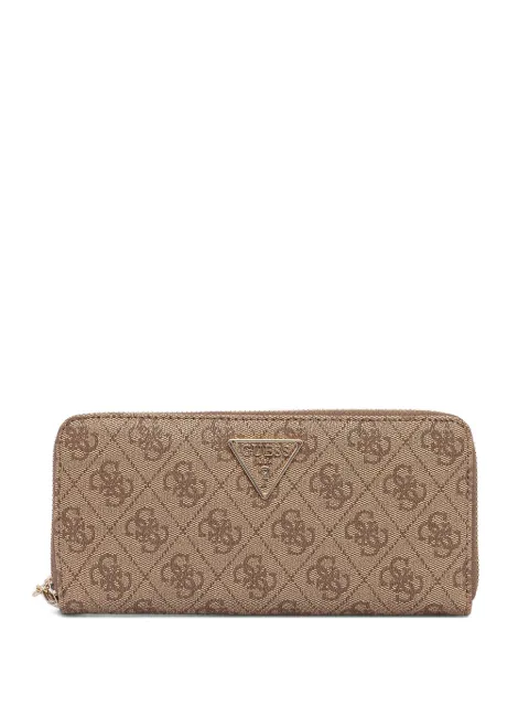 GUESS USA Laurel monogram-print logo-plaque wallet Neutrals SWSG7459146