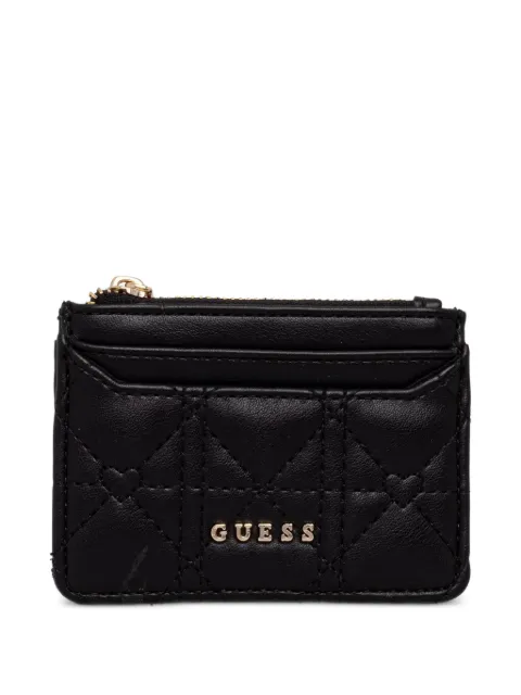GUESS USA quilted cardholder and keychain set Black GFBOXWP6202