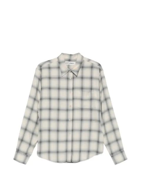 OUR LEGACY Forever plaid-pattern shirt Neutrals W2262FSC