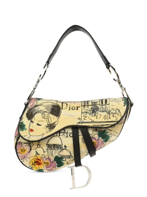 Christian Dior Pre-Owned 2005 abstract-pattern shoulder bag Neutrals 145858