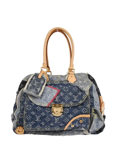 Louis Vuitton Pre-Owned 2007 denim patchwork handbag Blue 116821