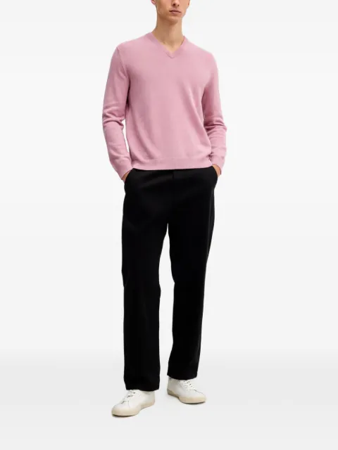 Benetton V-neck sweatshirt Pink 1002U4407