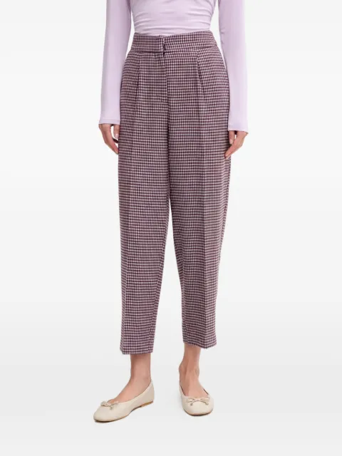 Benetton houndstooth-pattern trousers Pink 44BWDF0AE