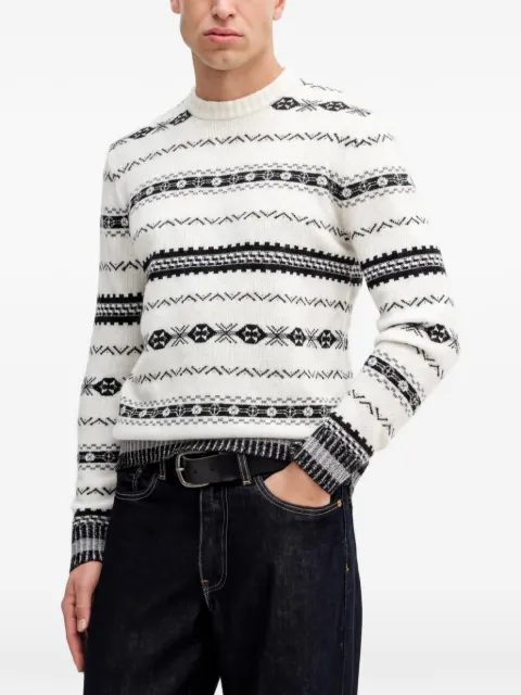 Benetton patterned crew-neck sweatshirt White 18AYK10AP