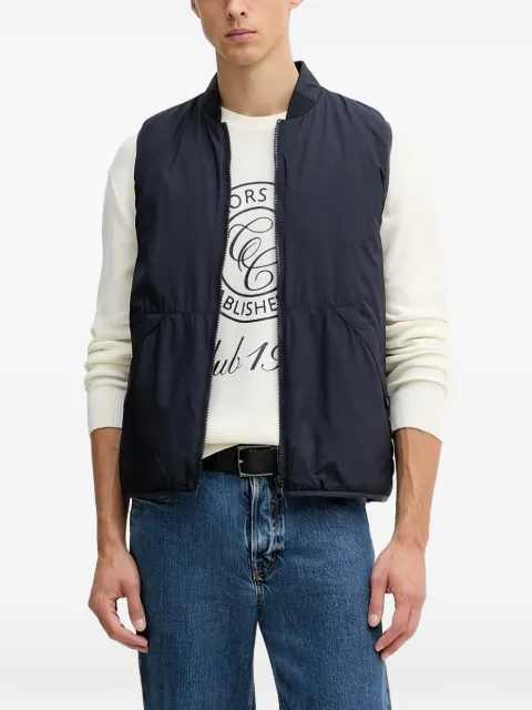 Benetton zip quilted gilet Blue 2NBPUJ00Q