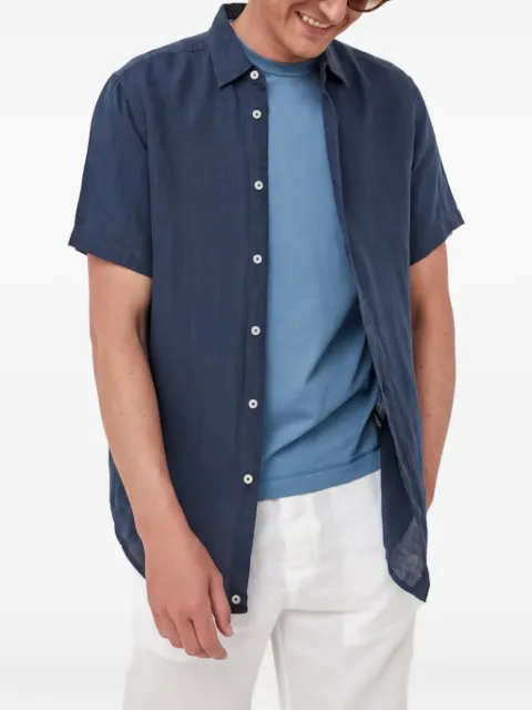 Benetton buttoned short-sleeve shirt Blue 5BKU5QJH8