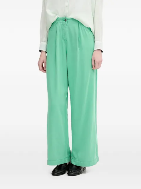 Benetton pleated palazzo pants Green 4LEDDF09O