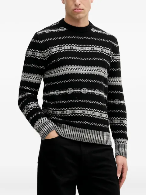 Benetton patterned sweater Black 18AYK10AP
