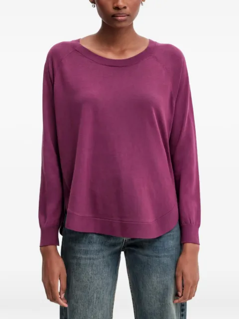 Benetton raglan-sleeve crew-neck sweatshirt Purple 1Y6SD10EG