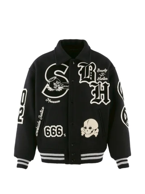 SAINT MXXXXXX x Bounty Hunter appliqué bomber jacket Black SMMK80000C34