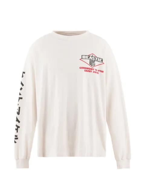 SAINT MXXXXXX x Beastie Boys long-sleeve graphic T-shirt Neutrals SMMK80000C24