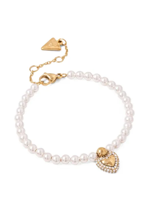GUESS USA Beloved heart-charm beaded bracelet Gold JUBB06091JW