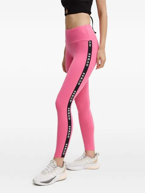 GUESS USA side-logo stripe leggings Pink V2YB14KABR0