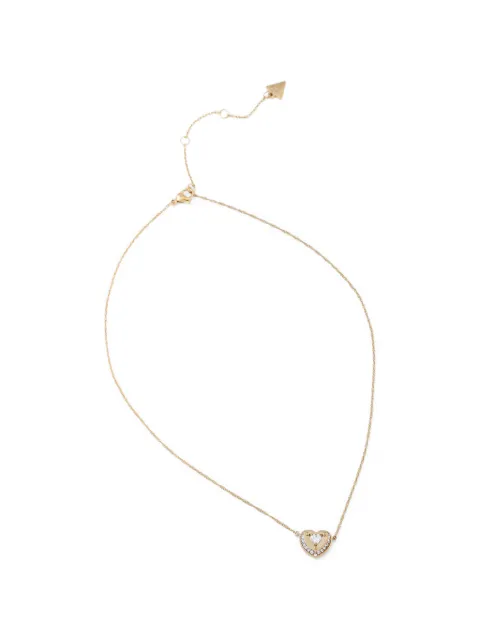 GUESS USA crystal-embellished heart necklace Gold JUBN05549JW