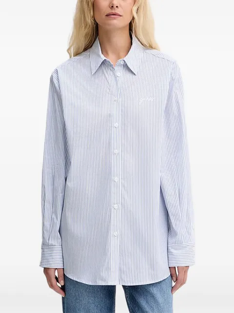 GUESS USA striped buttoned shirt Blue W5YH47WHD10