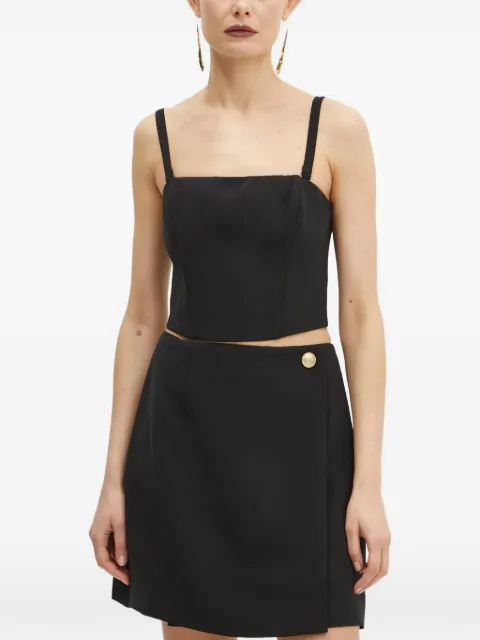 GUESS USA Raissa square-neck crop top Black W5RH26WGLO2