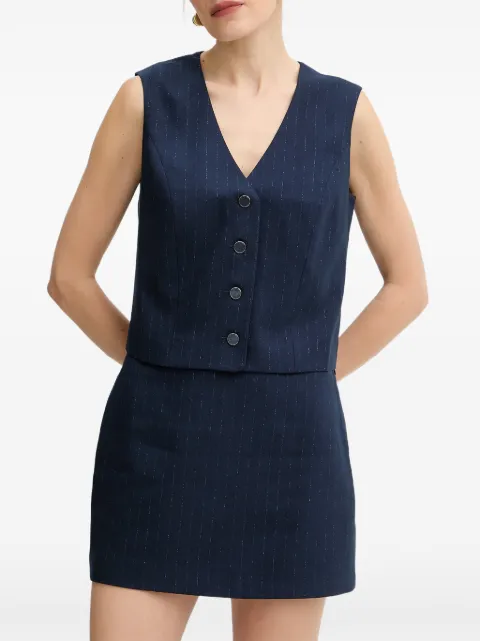 GUESS USA pinstripe mini skirt Blue W5BD64W2422