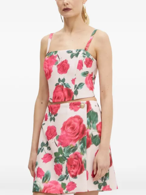 GUESS USA Raissa floral-print top Neutrals W5RH26WGLO2